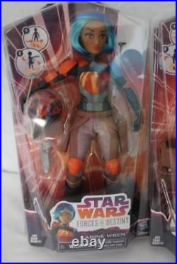 LOT Star Wars Forces of Destiny 3 Action Figures Disney 11 Dolls Girls Toys