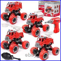 LUDILO Take Apart Toys for 3 4 5 Year Old Boys Girls 4PCS Construction Toys F