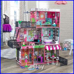 Large KidKraft Loft Dollhouse For Kids Girls Play Toy With Furniture Mansion New