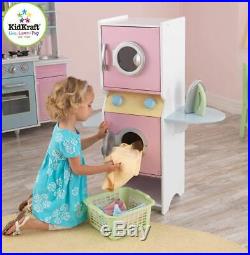 Laundry Playset For Kids Toddler Play Set Toys Girls Washer Dryer Playroom Gift