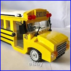 Lego City Custom Design & Built Yellow Large School Bus, For Boys & Girls, NEW