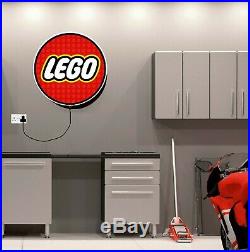 Light Box Lego Kids Games Room Childrens Toys Sign Nursery Boys Girls Play Room