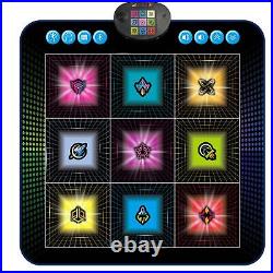 Light Up Dance Mat, Toy Gift for Girls Boys 3-10, Wireless Dance Pad with 9 Lig