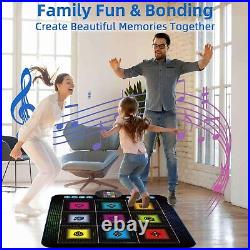 Light Up Dance Mat, Toy Gift for Girls Boys 3-10, Wireless Dance Pad with 9 Lig