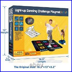 Light Up Dance Mat, Toy Gift for Girls Boys 3-10, Wireless Dance Pad with 9 Lig