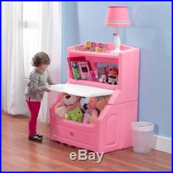 Little Girl Storage Chest For Girls Toy Toddler Room Containers Child Books Pink