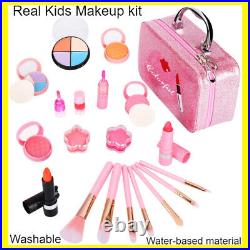 Makeup Kit toys for Girls Girl Pretend Play Toy Washable non-toxic cosmetic bag