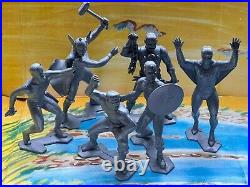 Marx Toys Recast 6 Marvel Superheroes Reissue- 6 Figure Set (grey)