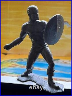 Marx Toys Recast 6 Marvel Superheroes Reissue- 6 Figure Set (grey)