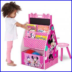 Minnie Mouse Deluxe Kids Art Table, Easel, Desk, Stool & Toy Box Organizer