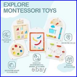 Monläurd Cloud Montessori Busy Board, Sensory Board, Interactive Toys