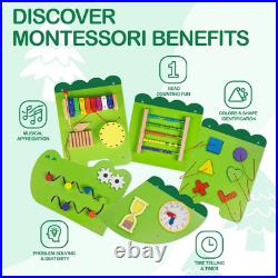 Monläurd Crocodile Montessori Busy Board, Sensory Board, Educational