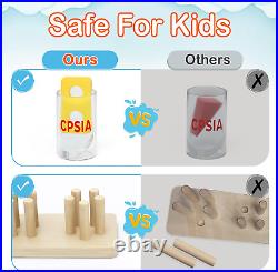 Montessori Toys for 1 to 3-Year-Old Boys Girls Toddlers and Kids Preschool, Wood