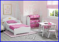 Multi Bin Toy Organizer Princess Kids Girls Playroom Storage Box Chest Gift Pink