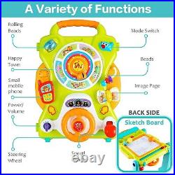 Multifunctional Kids Activity Center with Drawing Board Interactive Play