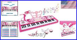 Multifunctional Kids Piano Keyboard Perfect Musical Gift for 3+ Year Old Girls