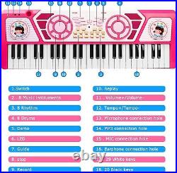 Multifunctional Kids Piano Keyboard Perfect Musical Gift for 3+ Year Old Girls