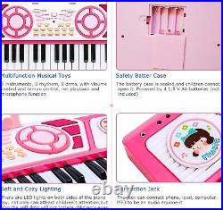 Multifunctional Kids Piano Keyboard Perfect Musical Gift for 3+ Year Old Girls