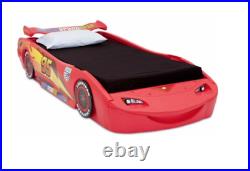 NEW Disney Cars Lightning McQueen Twin Bed with Lights Bedroom Toy Boys Race Car