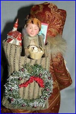 NEW Genuine 16 Norma Decamp SANTA Handmade Little GIRLS & Bag of Toys COME SEE