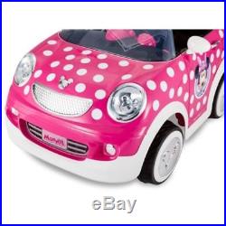 NEW! Minnie Mouse Hot Rod Coupe Ride-On Toy by Kid Trax for Girls Pink/White