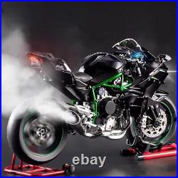 New 16 Kawasaki H2R Bootable Sprayable Dynamic Metal Motorcycle Model kids gift