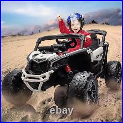 New CAN-AM Licensed 12V Kids Electric Ride on UTV ATV Toys Car EVA Tires White
