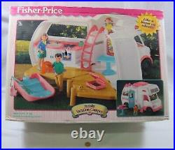 New Fisher Price Loving Family Dollhouse RV VACATION CAMPER MOTOR HOME'98 Boat