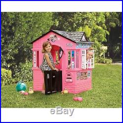 Outdoor Playhouse For Girls Kids Cottage Pink LOL Surprise Indoor Backyard Cabin