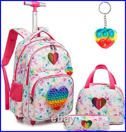 POP Fidget Rolling Backpack for Girls Push Popper Bubble Fidget Toy Wheels Ba