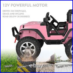 Pink Electric 12V Battery Kids Ride on Truck Car Jeep Toys MP3 LED withRemote Girl