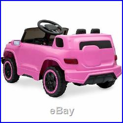 Pink Electric Car For Kids Girls Ride on Car Truck 6V Remote 3 Speed LED Light