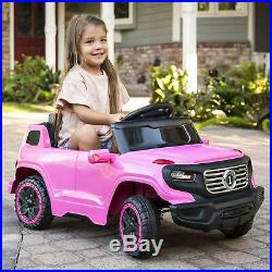 Pink Electric Car For Kids Girls Ride on Car Truck 6V Remote 3 Speed LED Light