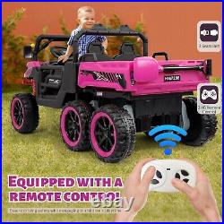 Pink Kids 2 Seater Ride on Car 24V Electric Dump Truck 4WD UTV withParental Remote