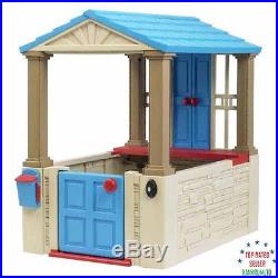 Plastic Playhouse for Kids Toddler Outdoor Backyard Play Games Boys and Girls