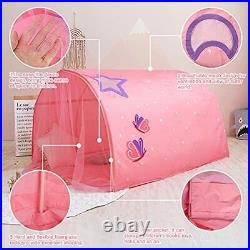 Play Tents for Girls Boys Galaxy Starry Sky Dream Bed Tents for Kids Pink