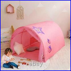 Play Tents for Girls Boys Galaxy Starry Sky Dream Bed Tents for Kids Pink