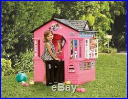 Playhouse For Girls House Play Kids Backyard Outdoor Indoor Toddler Cottage Pink