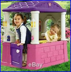 Playhouse For Girls Kids Outdoor Toddlers Plastic Play House Pink Purple Toy Fun