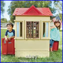 Playhouse For Kids Toy Children Boys and Girls Outdoor Indoor Hose Brown Red New