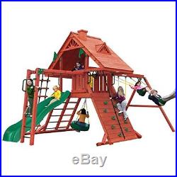 Playsets for Kids Boy Girl Playhouse Backyard With Monkey Bars Swing Slide Tower