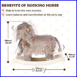 - Plush Rocking Horse, Mammoth Rocker, Stuffed Rocker Toy for Child 1-3 Year