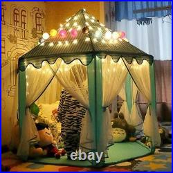 Portable Pop Up Play Tent Kids Girl Princess Castle Outdoor PlayHouse Blue