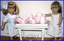 Pottery Barn Kids Pink Enamel Metal Tea Set & Metal Storage Box for Dolls & Girl