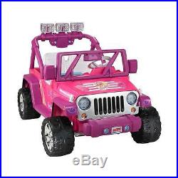 Power Wheels For Girls Jeep Kids Motorized Vehicles Barbie Car Ride On 12V Pink