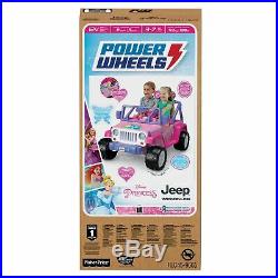 Power Wheels For Girls Jeep Wrangler Princess Motorized Vehicles Car Ride On 12V