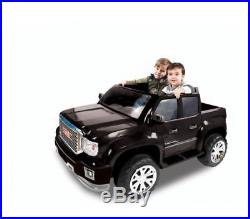 Powered Ride-on GMC Truck for Kids 12 Volt Battery 2 Seat Boys Girls Toy