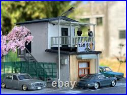 (PreOrder)164 Led Diorama Japanese Double housing with parking