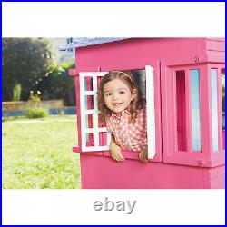 Princess Cottage Toy Playhouse Girls Toddlers Kids Pretend Pink Little Tikes New
