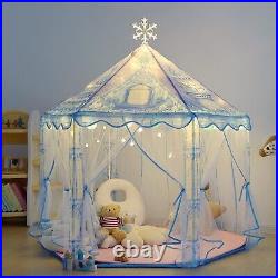 Princess Play Tent, Frozen Toy for Girls, Kids with Snowflake Lights, Playhou